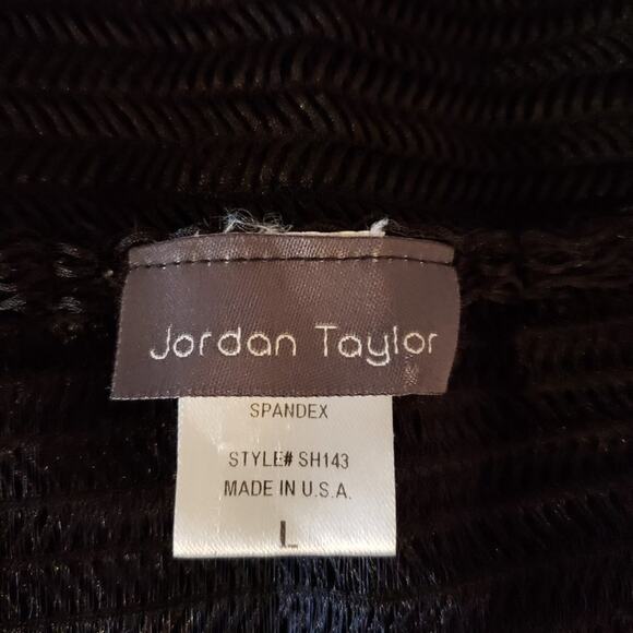 Jordan Taylor Mesh Swimwear Cover-up Black Large - Picture 8 of 9